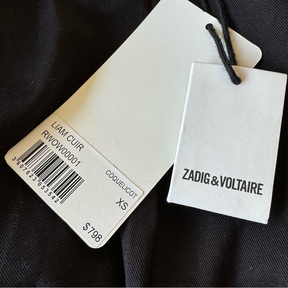 NWT Zadig & Voltaire Liam Red Leather Jacket size XS - Picture 12 of 14